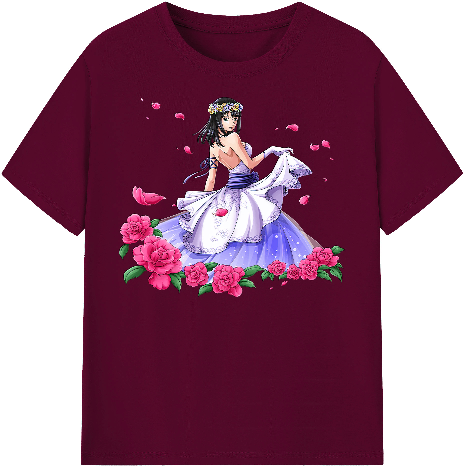 ワンピース ニコ・ロビン ONE PIECE Nico Robin レディースカジュアルプリントTシャツ（綿100％）